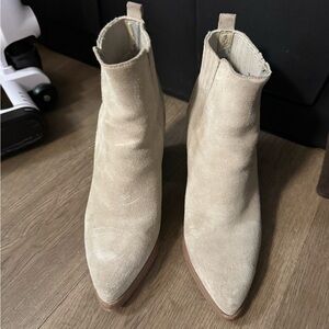 Mark Fisher Malalva Women's Tan or Light Grey Ankle Booties